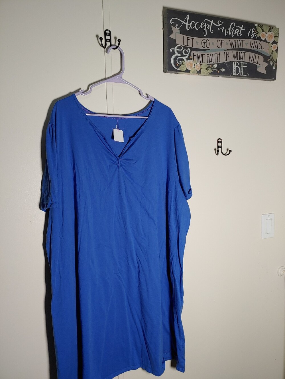 Serenada Sleepwear 4X 30/32 Gorgeous Blue Nightshirt